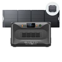 bluetti apex 300 y panel solar 350w estacion de energia portatil 2764wh bateria lfp 4 salidas ca 3840w 7680w pico
