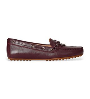 Lauren Ralph Lauren para mujer. 802967751008 Mocasines Merino marrón (37), Piel, Plano, Ninguno, Casual, Ecopiel