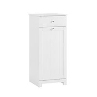 sobuy mueble para ropa sucia blanco con cesta y puerta 40x38x90 cm bzr21-ii-w