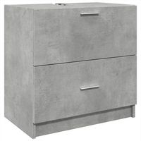 armario de lavabo madera ingenieria gris hormigon 59x37x59 cm vidaxl