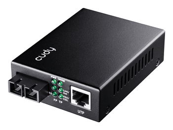 CONVERSOR CUDY 10/100/1000M GIGABIT ETHERNET MEDIA CONVERTER