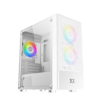 Caja Micro ATX Xigmatek Oreo Arctic Blanca con ventana y 3 ventiladores FRGB