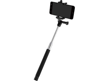Palo Selfie - ISY ISW-1001, Bluetooth, Universal, Ampliable de 23.4 cm 110 cm, Negro y plata