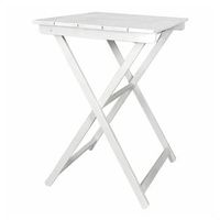 mesa velador de haya plegable acabado en blanco 70x50x76 cm