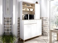 aparador alto blanco   natural 191x120x40 cm