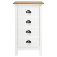 mesita de noche mesilla de noche - madera maciza de pino blanco 46x35x495 cm mc7944