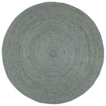 Alfombra De Yute Tejida A Mano Redonda Verde Oliva 180 Cm Vidaxl
