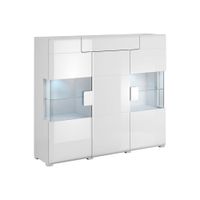 aparador 3 puertas 1 cajon con led tableros de aglomerado laminados