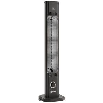 Outsunny Calefactor Infrarrojos para Terraza de Pie o Pared 2000 W con Mando 9 Niveles de Calor Temporizador e Inclinación   Aosom España