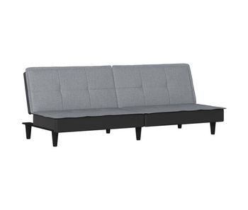 Vidaxl sofá cama tela gris claro