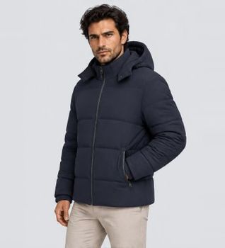 Guess para hombre. M6BL58W4170 Chaqueta acolchada elástica marino (XXL), Casual, Poliamida