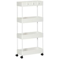 carrito auxiliar 40x19x90 cm blanco