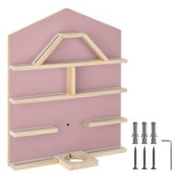 estanteria madera maciza robusta decorativa diseno moderno rosa