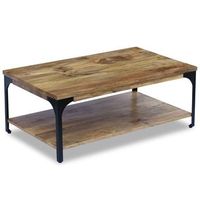 mesa de centro madera de mango 100x60x38 cm vidaxl