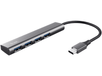 hub - trust 24948 halyx 4 usb-c 4 puertos 5 gbits gris