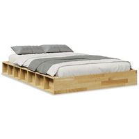 cama matrimonial  cama para adultos  estructura de cama sin colchon 120x200 cm madera maciza roble