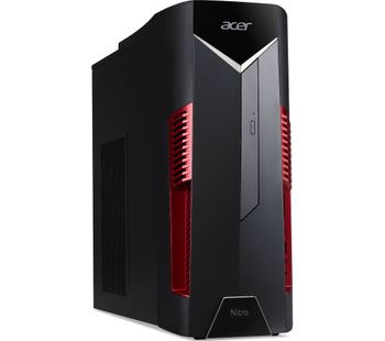 ACER Nitro N50-600 Gaming PC - Intelu0026regCore i3, GTX 1650, 1 TB HDD, Red