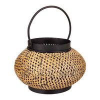 portavelas de metal dorado 32x32x19