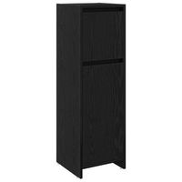 gabinete de bano  armario de bano con cajon roble negro 30 x 30 x 95 cm