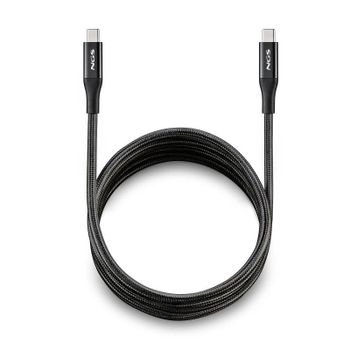 Cable USB C NGS KNOT 240W-2 2m 40Gbps USB 4.0 Trenzado Negro