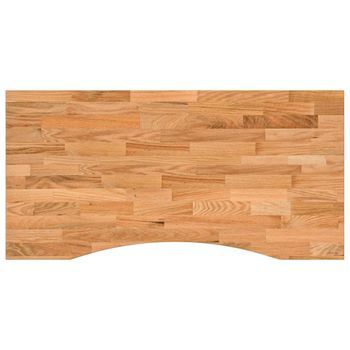 Tablero Escritorio Rectangular Madera Maciza Roble Marrón Claro Vidaxl