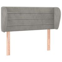 cabecero accesorio para dormir mueble de dormitorio con borde lateral 103 x 23 x 7888 cm tela terciopelo gris claro tdl0205276
