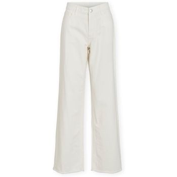 Vila Jeans Palma Wide Jeans - Snow White para mujer