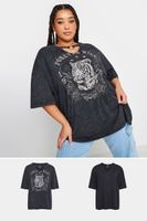 yours juego 2 tops negros anilla negro y tigre mujer curvy y tallas grandes yours