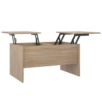 Mesa De Centro，mesa Auxiliar，mesa De Café Madera Contrachapada Roble Sonoma 80x50,5x42,5cm