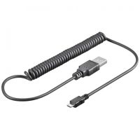 goobay goobay cable espiral usb 20 a micro usb machomacho 1m negro
