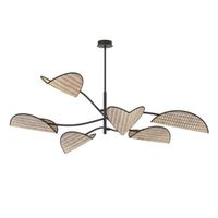 lampara de techo norgi negro 6 luces