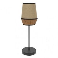fabrilamp sobremesa alto campana 1xe27 saco marron 74x25x25 cm