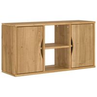 mueble tv  mueble de salon  mesa de tv odda madera maciza de pino 79x24x40 cm