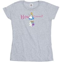 disney camiseta manga larga alice in wonderland how curious para mujer