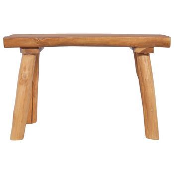Banco De Jardín | Banco De Exterior | Silla De Jardín De Madera Maciza De Teca 80 Cm