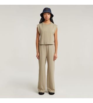 G-Star para mujer. D26101-B771-C626 Mono Doble Capa Wide Leg beige (XS), Casual, Manga corta, Algodón Orgánico, Sostenible