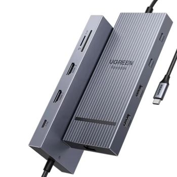 UGREEN CM866 estación de acoplamiento Tipo C 10 en 1, hubs USB con PD 100W 4K60Hz HD USB-A 3.2 USB-C 3.2 / 10 Gbps USB-A