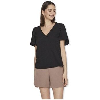 Vila Blusa Top Kirsti Ika LS - Black Beauty para mujer