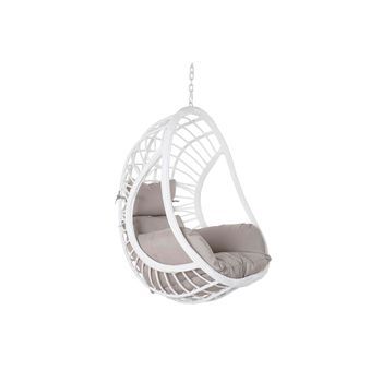 Sillã³n De Jardã­n Dkd Home Decor Gris Metal Poliã©ster Ratã¡n Sintã©tico (90 X 65 X 110 Cm)