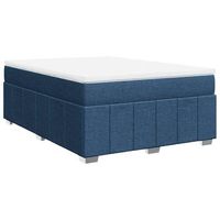 cama tapizada 190x140x46 cm tejido - azul