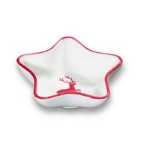 gmundner ceramica bordeauxr ciervo cuenco estrella l 14cm