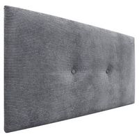 dhome cabecero de pana liso con botones 90x60 camas 8090 - gris oscuro