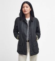barbour para mujer lwx0667 chaqueta encerada beadnell negro m casual algodon