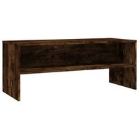 mueble tv  mueble de salon  armario tv madera contrachapada roble ahumado 100x40x40 cm