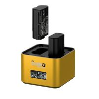 cargador hahnel procube3 compatible con nikon en-el14 en-el15c en-el25