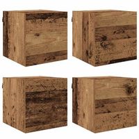 mueble para tv montado en la pared madera envejecida vidaxl