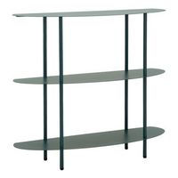 consola metalica color verde azulado 90x28x81 cm