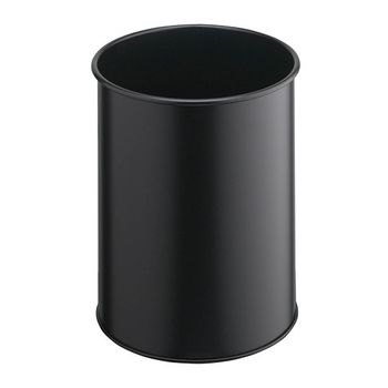 Durable papelera metálica negra