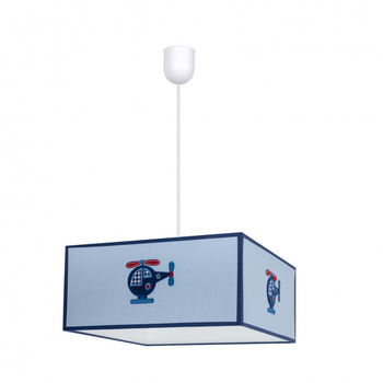 Lampara Colgante Helicoptero 1xe27 Celeste Regx35x35 de FABRILAMP.