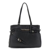 bolso de compras con efecto piel granulada black